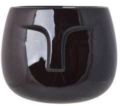 Doniczka ceramiczna twarz czarna