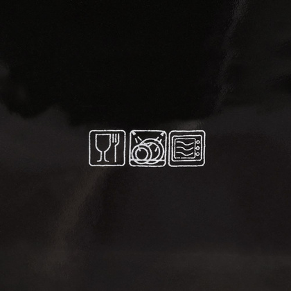 Talerz obiadowy płaski płytki porcelanowy czarny duży 24 cm