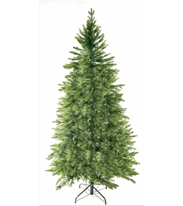 Choinka sztuczna PE10 220 cm FULL PE zielona jasne końcówki z metalowym stojakiem