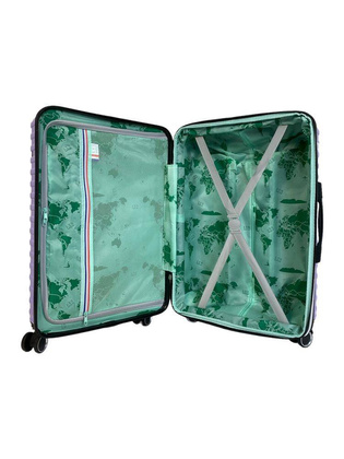 LYS Paris Hawana Duża twarda fioletowa walizka na kółkach 76 cm