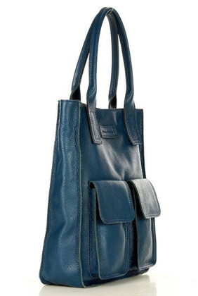 Torebka shopper z kieszeniami MAZZINI - Ravenna morski zielony - min. zamówienie 20 / 50 / 100 szt.