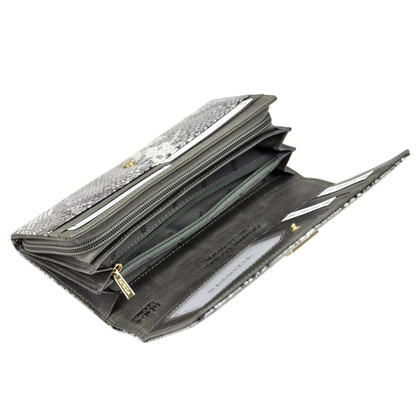 Portfel damski skórzany PELLUCCI SNR-106 RFID Popiel