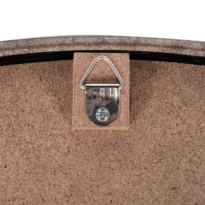 Lustro w czarnej drewnianej ramie okrągłe ścienne łazienkowe do salonu czarne 50 cm