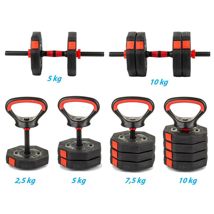 Hantla kompozytowa kettlebell 2w1 10 KG Eb Fit