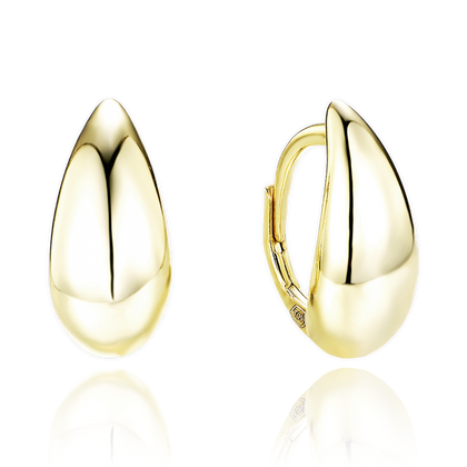 MINET Nowoczesne pozłacane srebrne kolczyki