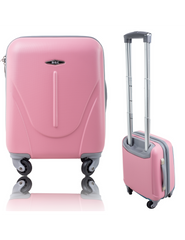 Mała walizka kabinowa PELLUCCI RGL 883 SS Pudrowy róż