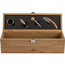 Bambusowy zestaw do wina 4 el., skrzynka do wina 1 el.