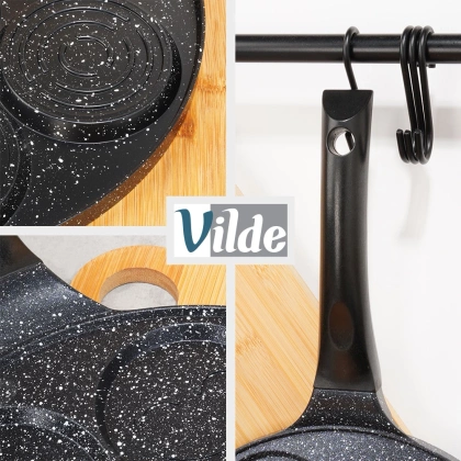 Patelnia do jajek granitowa 7 otworów BASIC LINE 26 cm