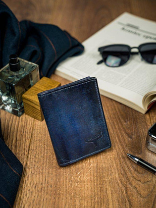 Niewielki portfel męski RFID wersja pionowa