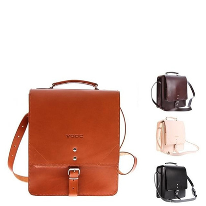 Raportówka 2-komorowa KEMER VOOC Vintage P37 Brązowa