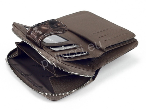 Portfel damski skórzany PELLUCCI FZ-115 Popiel