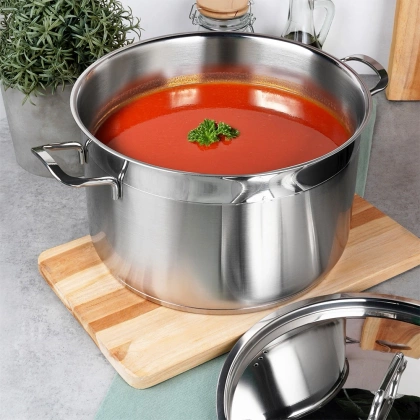 Garnek stalowy z pokrywką 18/10 PREMIUM 8,2 l ORION