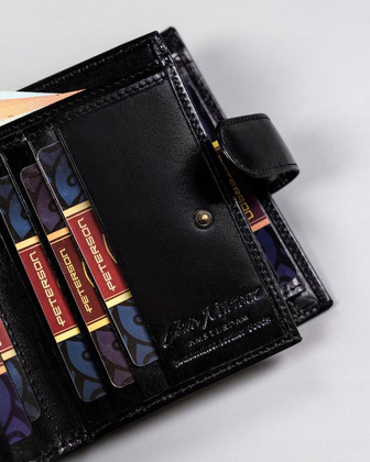 Elegancki duzy portfel meski ze skory naturalnej