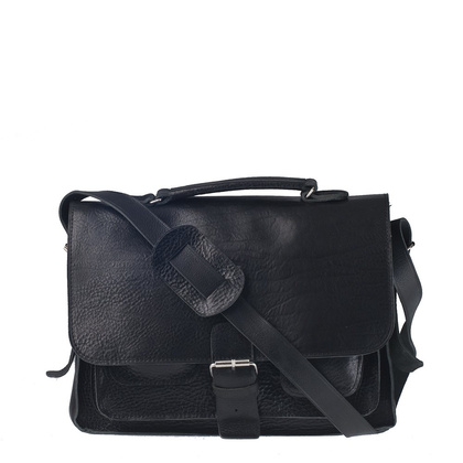 Torba na ramię skórzana KEMER B 890/JUCHT Czarna