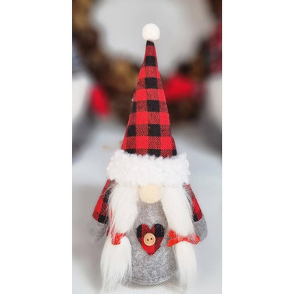 MIKOŁAJEK DEKORACYJNY Z WORKIEM NA PREZENT 20CM GIRL