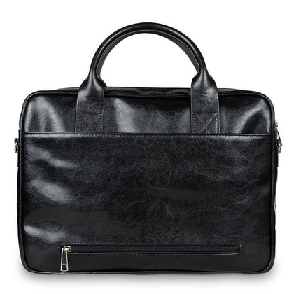Skórzana torba męska czarna na ramię laptopa 15,6" - Pavone Nero Sorrento 2355 BL