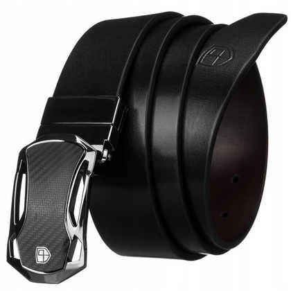 Zestaw prezentowy: skórzany pasek męski z wymienną klamrą na bolec