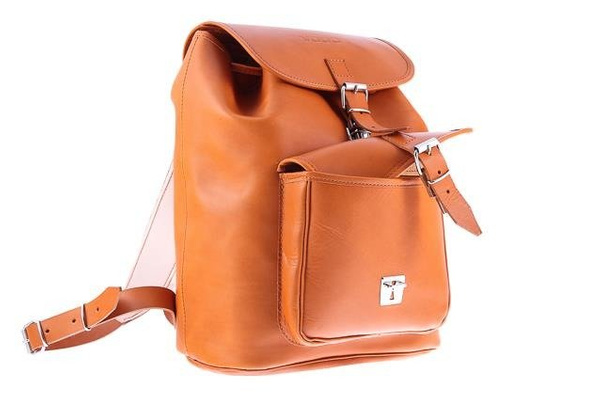 Duży plecak skórzany KEMER VOOC Vintage P38 brąz