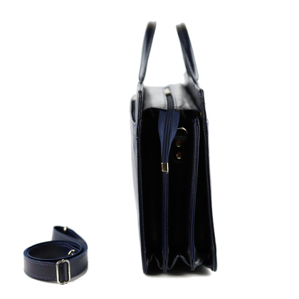 536 Teczka damska 3-komorowa - granat KEMER