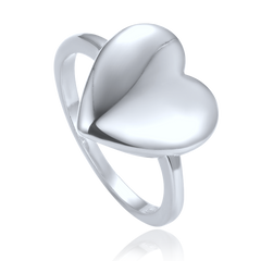 MINET Elegancki pierścien srebrny serce wielkość 17