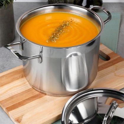 Garnek stalowy z pokrywką 18/10 PREMIUM 3,5 l ORION