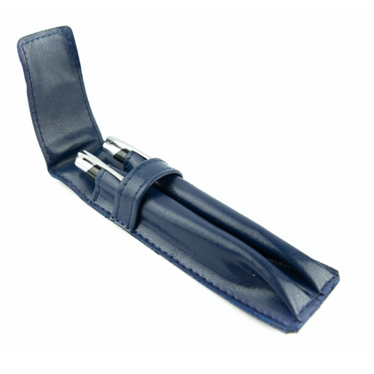 068 Piórnik skórzany 2-komorowy-granat KEMER