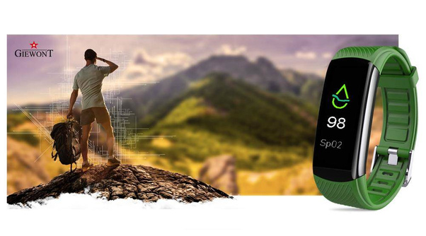 Smartband Giewont GW200-5 + Dodatkowy pasek zielony