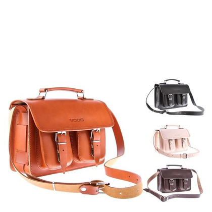 Stylowa torba kuferek KEMER VOOC Vintage P30 koniak