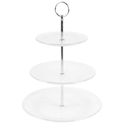 Patera szklana 3-poziomowa 33 cm