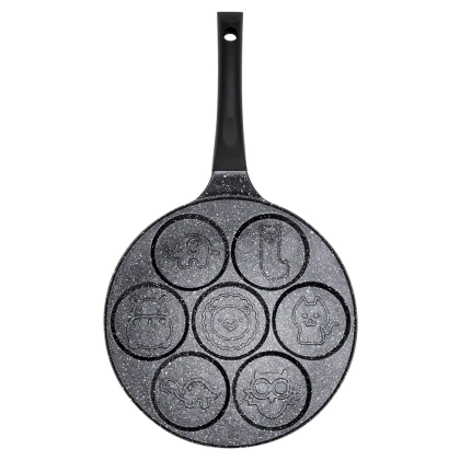 Patelnia do jajek granitowa 7 otworów BLACK LINE 26 cm