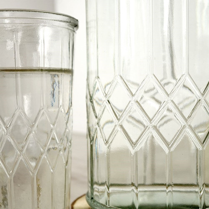 Szklanki z karafką szklane 4 szklanki karafka zestaw 5 el.