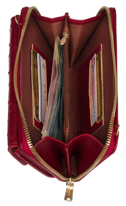 Portfel-kopertówka z haftowaną klapką — Cavaldi