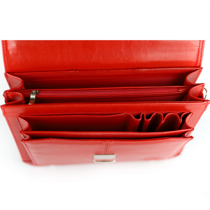 513 Teczka damska 2-komorowa - czerwony KEMER