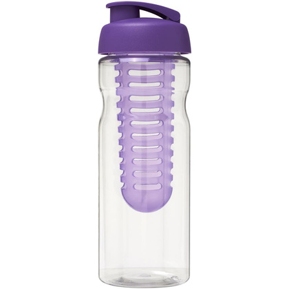 Bidon H2O Base® z wieczkiem na zacisk o pojemności 650 ml zmożliwością przyrządzania wody smakowej