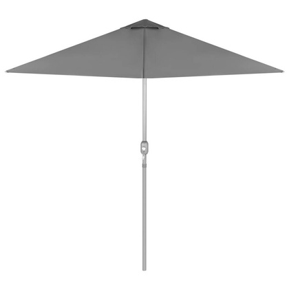 ZESTAW MEBLI OGRODOWYCH STÓŁ 4 KRZESŁA I PARASOL SZARY