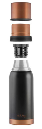 Termos turystyczny 1l FUORI czarny Rose Gold 28098