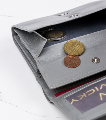 Mały portfel damski skórzany RFID stop Cavaldi® skóra zatrzask