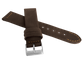 LAVVU Brązowy szyty pasek RETRO z luksusowej skóry Top Grain - 20
