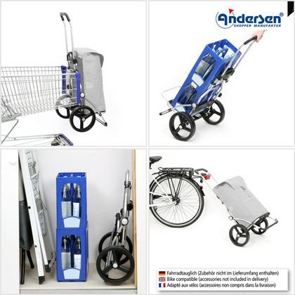 Wózek na zakupy ANDERSEN Royal 166 Senta 166-028-22 Szary