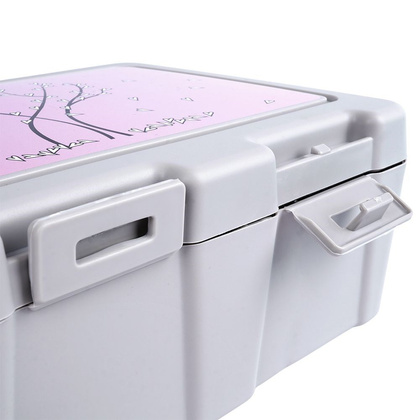 Pojemnik śniadaniowy z przegrodą i sztućcami / lunchbox śniadaniówka serce 1 l