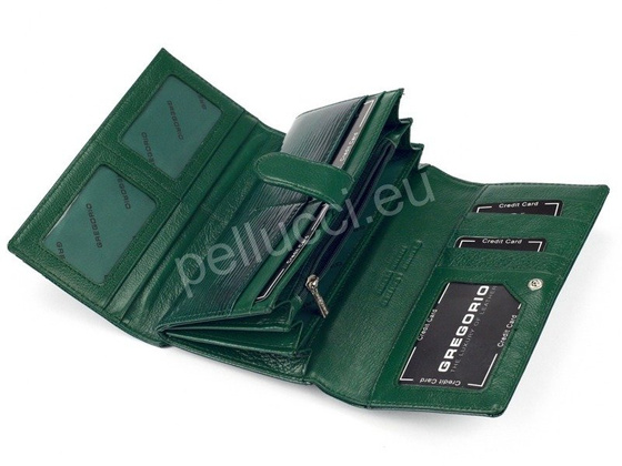 Portfel damski skórzany PELLUCCI LN-102 Zielony