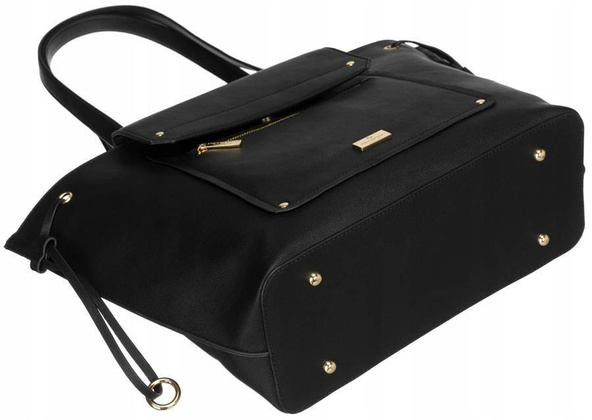 Duża, klasyczna shopperka damska ze skóry ekologicznej