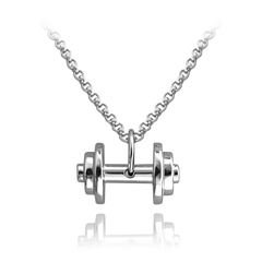 MINET Naszyjnik srebrny FITNESS HANTLE