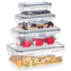 Pojemniki na żywność z pokrywką i uszczelką 4 szt.
