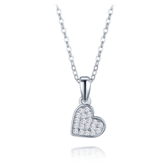 MINET Srebrny naszyjnik z sercem – córka