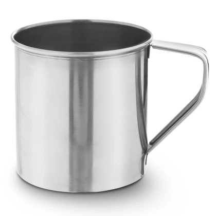 Kubek garnek stalowy z uchwytem turystyczny wędkarski 9 cm 450 ml