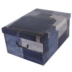 Pudełko kartonowe MAXI PATCHWORK - JEANS