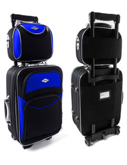 Zestaw Mała walizka PELLUCCI RGL 773 S + Kuferek S Czarno niebieski