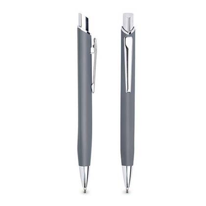 Długopis metalowy z wykończeniem soft touch / Crome