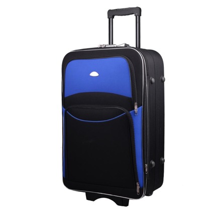 Duża walizka PELLUCCI RGL 773 L Czarno Niebieska